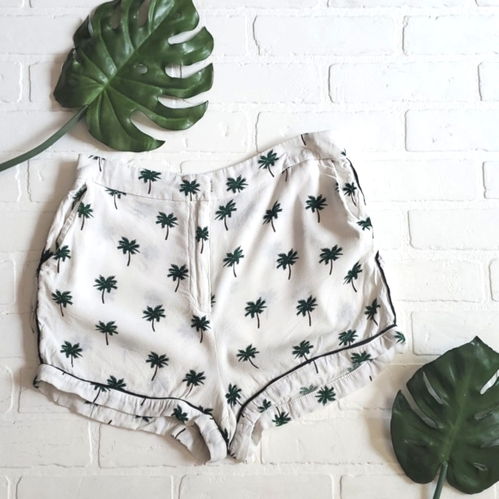 Palm tree print shorts